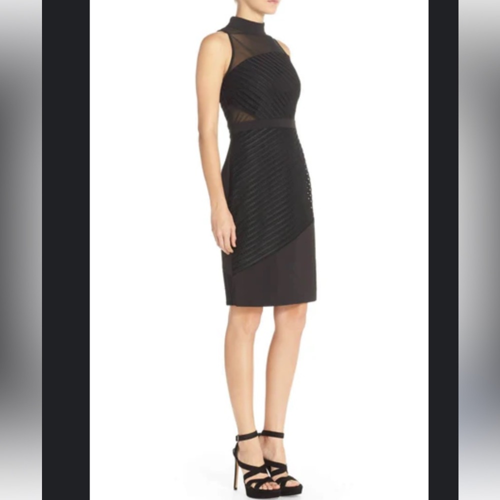 ADELYN ROSE Black Sleeveless Sheer Mini Dress XS